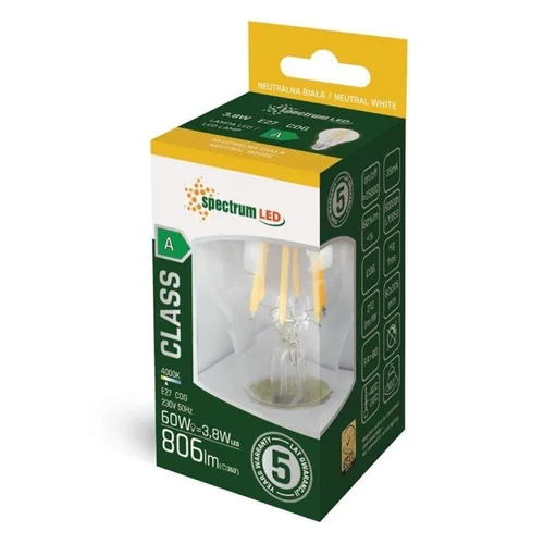 Spectrum LEMPUTĖ LED E27 A60 3.8W 806LM 4000K FL ULT image 2