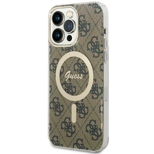 Guess IML 4G MagSafe dėklas iPhone 15 Pro Max, rudas image 1