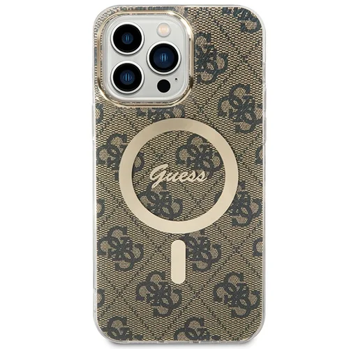 Guess IML 4G MagSafe dėklas iPhone 15 Pro Max, rudas image 2