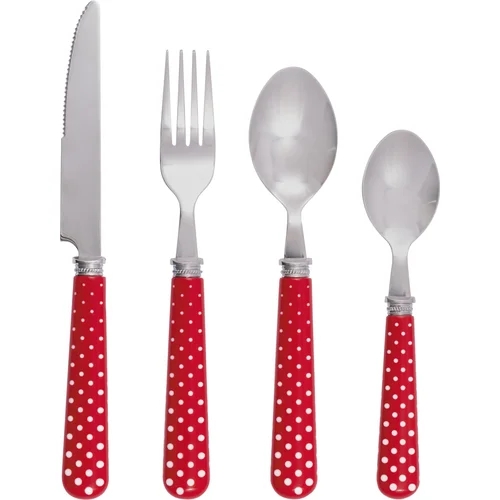 GreenGate DOTTY raudonas stalo įrankių komplektas image 1