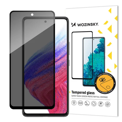 Wozinsky Anti Spy stiklas Samsung Galaxy A53 5G, juodas rėmas image 1