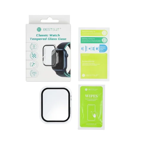 Bestsuit dėklas su hibridiniu stiklu Apple Watch 10/11 42 mm, skaidrus image 2