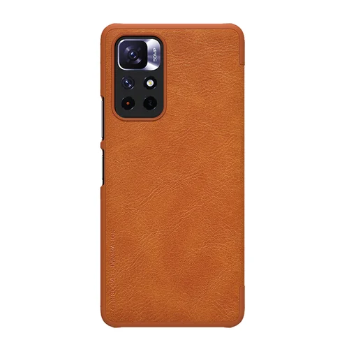 Nillkin Qin dėklas Xiaomi Redmi Note 11T 5G, rudas image 2
