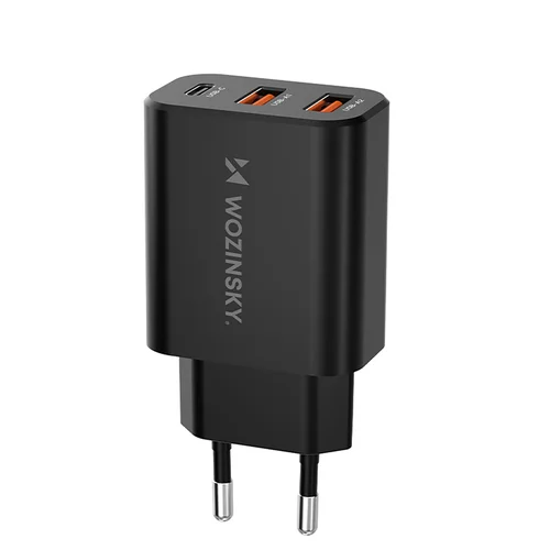 Wozinsky CWCUCB 30 W USB-C / 2 × USB-A įkroviklis, juodas image 1