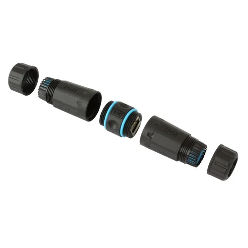 Techly IWP-MD C6-IP68T RJ-45 keitiklis, juodas image 1