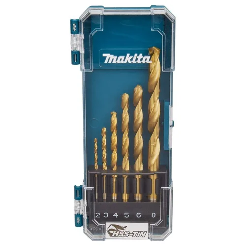 MAKITA HSS-TiN 6 dalių metalo grąžtų rinkinys image 1