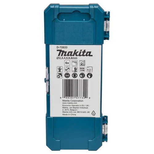 MAKITA HSS-TiN 6 dalių metalo grąžtų rinkinys image 3