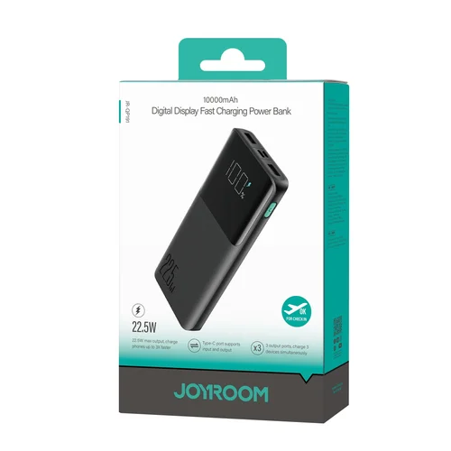 Joyroom JR-QP191 išorinė baterija 10 000 mAh, 22,5 W, juoda image 2