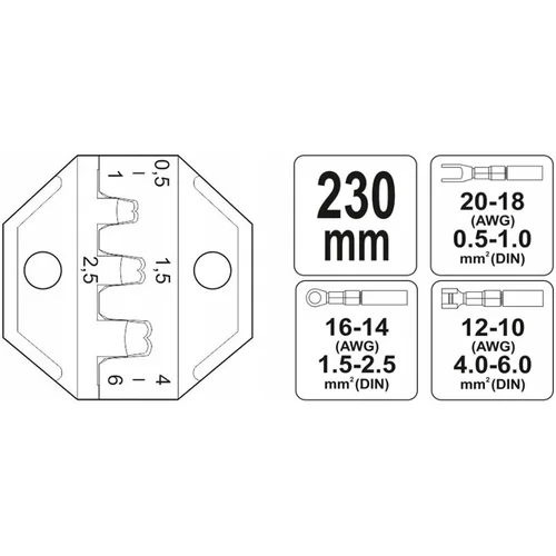 YATO Replės laidų užspaudimui 230 mm 0.5–6.0 mm² image 2