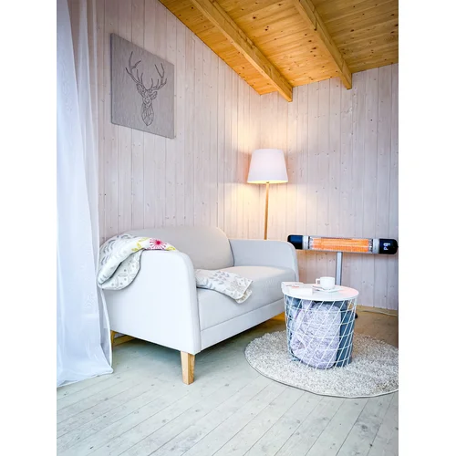 Infraraudonųjų spindulių šildytuvas Mila 2500W, Juodas image 3