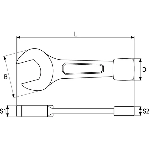 YATO YT-1620 46 mm plokščias smūginis raktas image 2