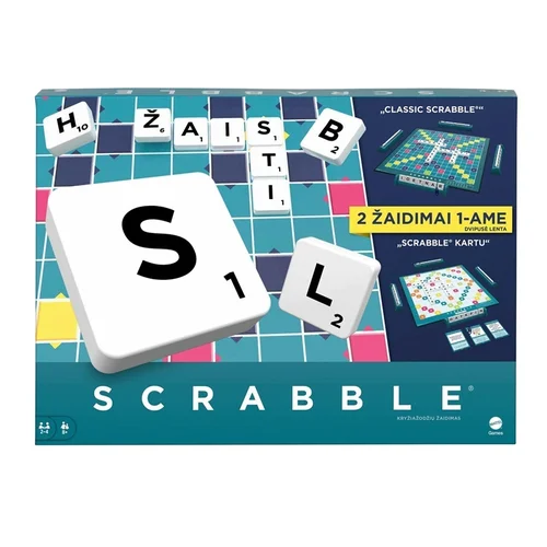 Mattel Games Scrabble HXW10 stalo žaidimas 37 cm ilgio image 1