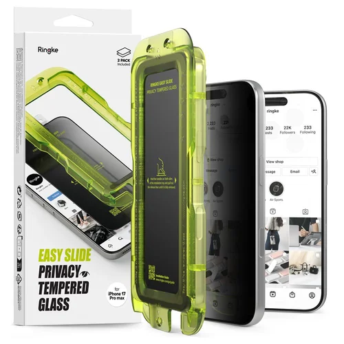 Ringke Easy Slide privatumo stiklas iPhone 17 Pro Max, 2 vnt. image 1