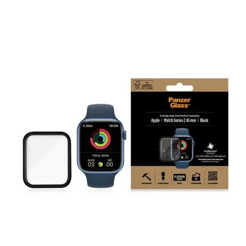 PanzerGlass grūdintas stiklas Apple Watch 7 45 mm, juodas image 1