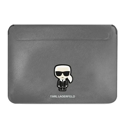 Karl Lagerfeld Saffiano Ikonik Karl dėklas 13–14 col., sidabrinis image 1