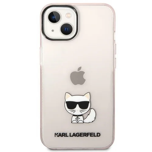 Karl Lagerfeld Choupette skaidrus dėklas iPhone 14 Plus / 15 Plus, rožinis image 3