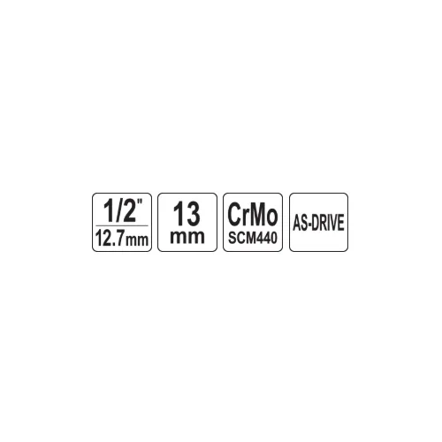 YATO YT-1003 smūginė galvutė 13 mm, 1/2 col. image 2