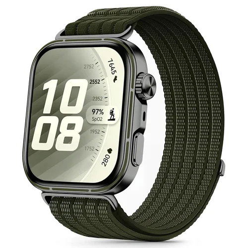 Tech-Protect nailoninis dirželis Huawei Watch Fit 3/4/4 Pro/5/5 Pro, žalias image 1