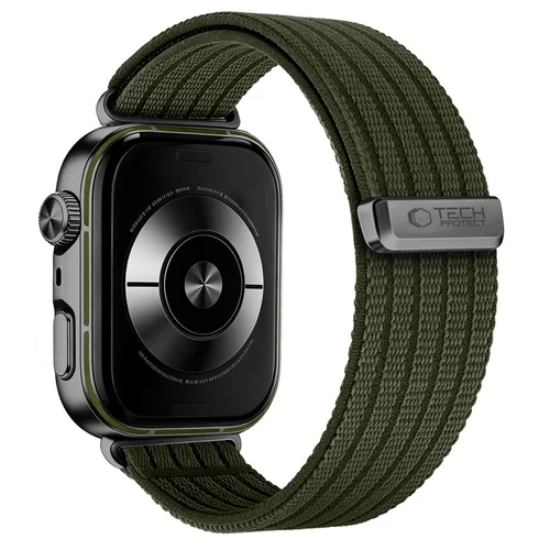 Tech-Protect nailoninis dirželis Huawei Watch Fit 3/4/4 Pro/5/5 Pro, žalias image 2