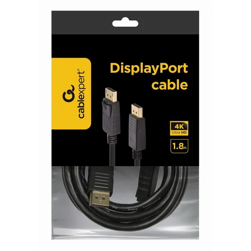 Gembird CC-DP2-6 DisplayPort kabelis 1,8 m, juodas image 3