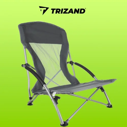 Trizand 23923 sulankstoma stovyklavimo kėdė, pilka image 1