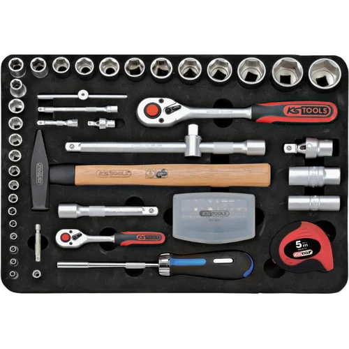 KS Tools Universalus įrankių komplektas 1/4\" + 1/2\" 127 vnt image 3