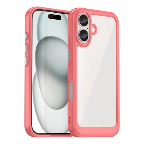Kitos erdvės hibridinis dėklas iPhone 16, raudonas image 1