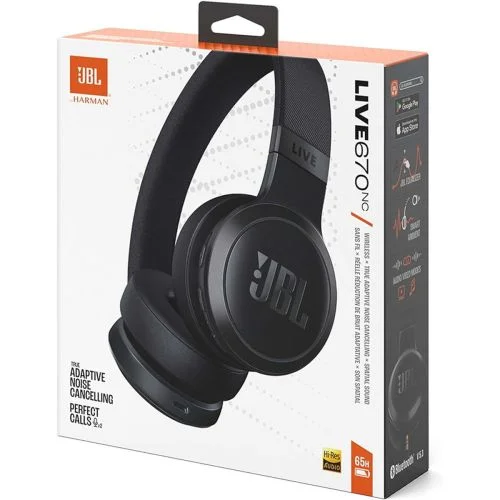 JBL Live 670NC Bluetooth ausinės, juodos image 1
