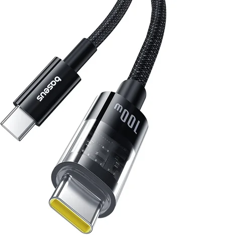 Baseus Gem USB-C į USB-C laidas, 1 m, 100 W, juodas image 2