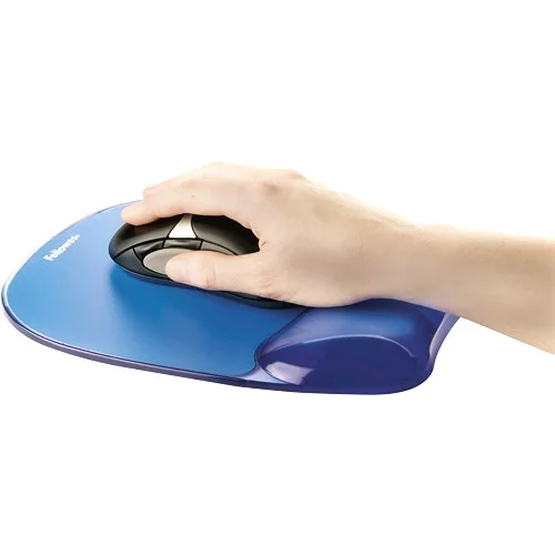 Fellowes CRYSTAL pelės ir riešo pagalvėlė, žydra image 2