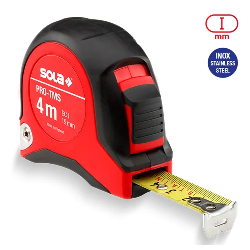SOLA PRO-TMS4 ruletė, 4 m, nerūdijančio plieno juosta image 1