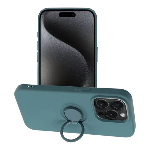 iPhone 15 Pro žalias dėklas su žiedu image 1