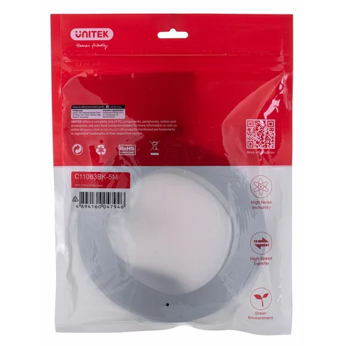 UNITEK C11063BK-5M HDMI 2.0 4K 60 Hz kabelis, 5 m image 2