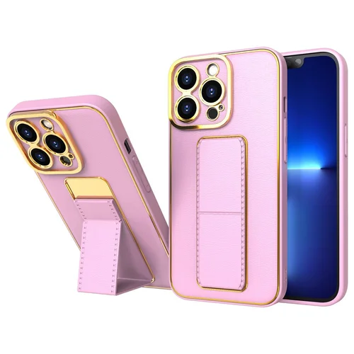 Samsung Galaxy A12 5G dėklas su stovu, rožinis image 1