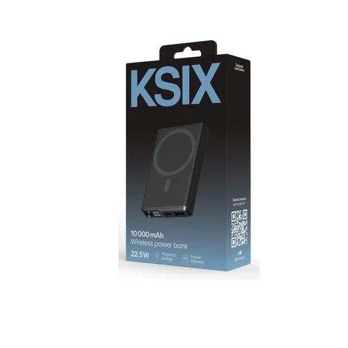 Ksix magnetinis Powerbank 10 000 mAh 22,5W Juoda image 1