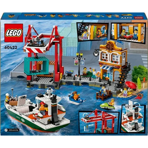 Konstrukt LEGO City Pajūrio uostas su krovininiu laivu 60422 image 2