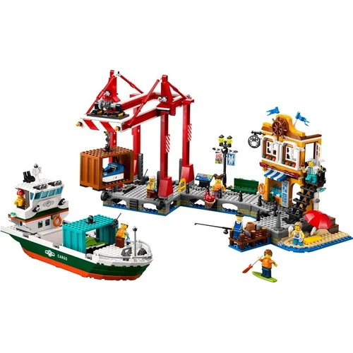 Konstrukt LEGO City Pajūrio uostas su krovininiu laivu 60422 image 3