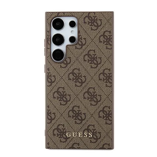 Guess 4G Metal Gold Logo dėklas Samsung Galaxy S24 Ultra, rudas image 3