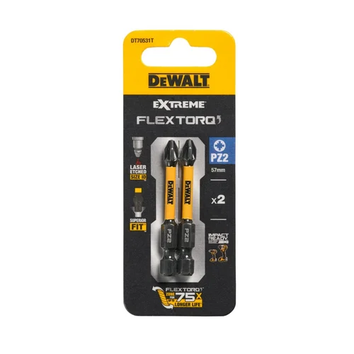 DeWALT FLEXTORQ PZ2 sukimo antgaliai, 57 mm, 2 vnt. image 1