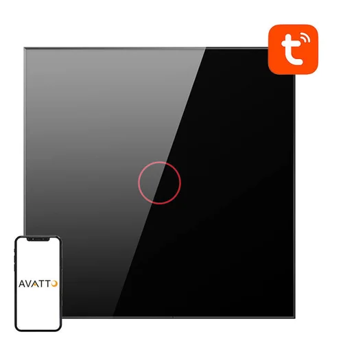 Avatto TS02-EU-B1 Wi-Fi jungiklis, juodas image 2