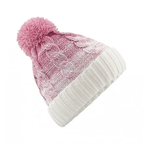 Beechfield B459 kepurė su bumbulu, Vieno dydžio, Dusky Pink/Off White image 1