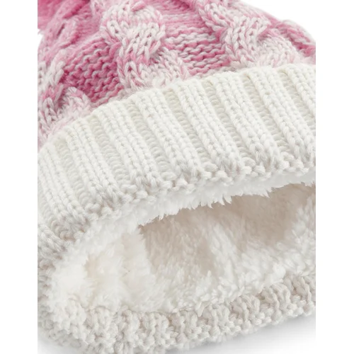 Beechfield B459 kepurė su bumbulu, Vieno dydžio, Dusky Pink/Off White image 3