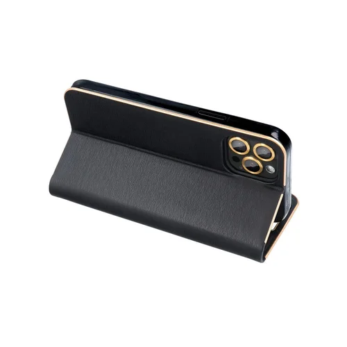 LUNA Book Gold dėklas Xiaomi Redmi Note 14 Pro 5G / Pro Plus 5G, juodas image 3