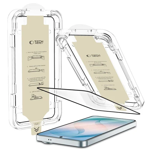 Tech-Protect Quick Set AR+ antirefleksinis stiklas Samsung Galaxy S26+, juodas image 2