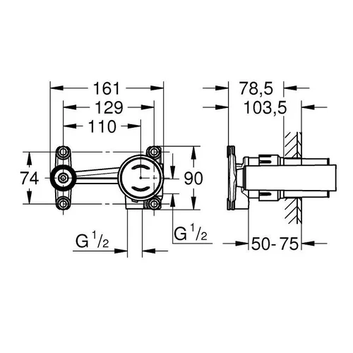 Grohe potinkinė dalis maišytuvui 23429000 image 2