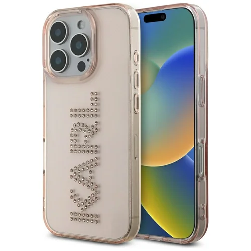 Karl Lagerfeld IML Kristalų Logo dėklas iPhone 16 Pro Max, rožinis image 1