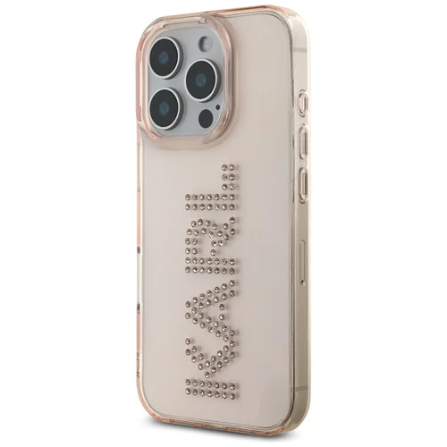 Karl Lagerfeld IML Kristalų Logo dėklas iPhone 16 Pro Max, rožinis image 2
