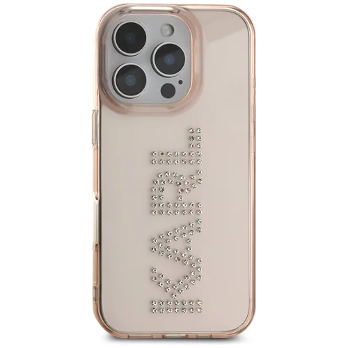 Karl Lagerfeld IML Kristalų Logo dėklas iPhone 16 Pro Max, rožinis image 3