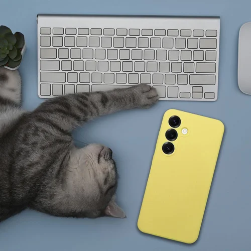 HONOR X6C silikoninis dėklas, 2 mm, citrininis image 3