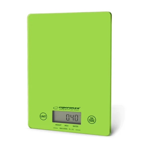 Esperanza EKS002G virtuvinės svarstyklės, 5 kg, žalios image 1